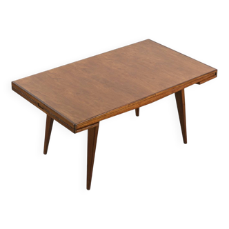 Mahogany extending table by A. Sornay, France 1950