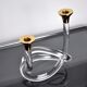 Pretzel candle holder by Dorothy Thorpe in lucite, 1970