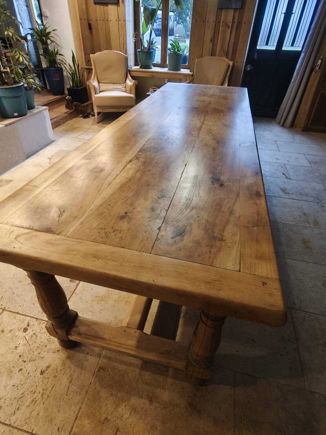 Large antique farmhouse table