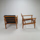 Set of 2 Mid Century scandinavian Lounge chairs, 1960s