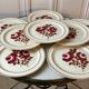 set of 8 flat plates Moulin des Loups model "Roubaix" 40s