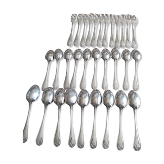 31 Christofle silver metal cutlery