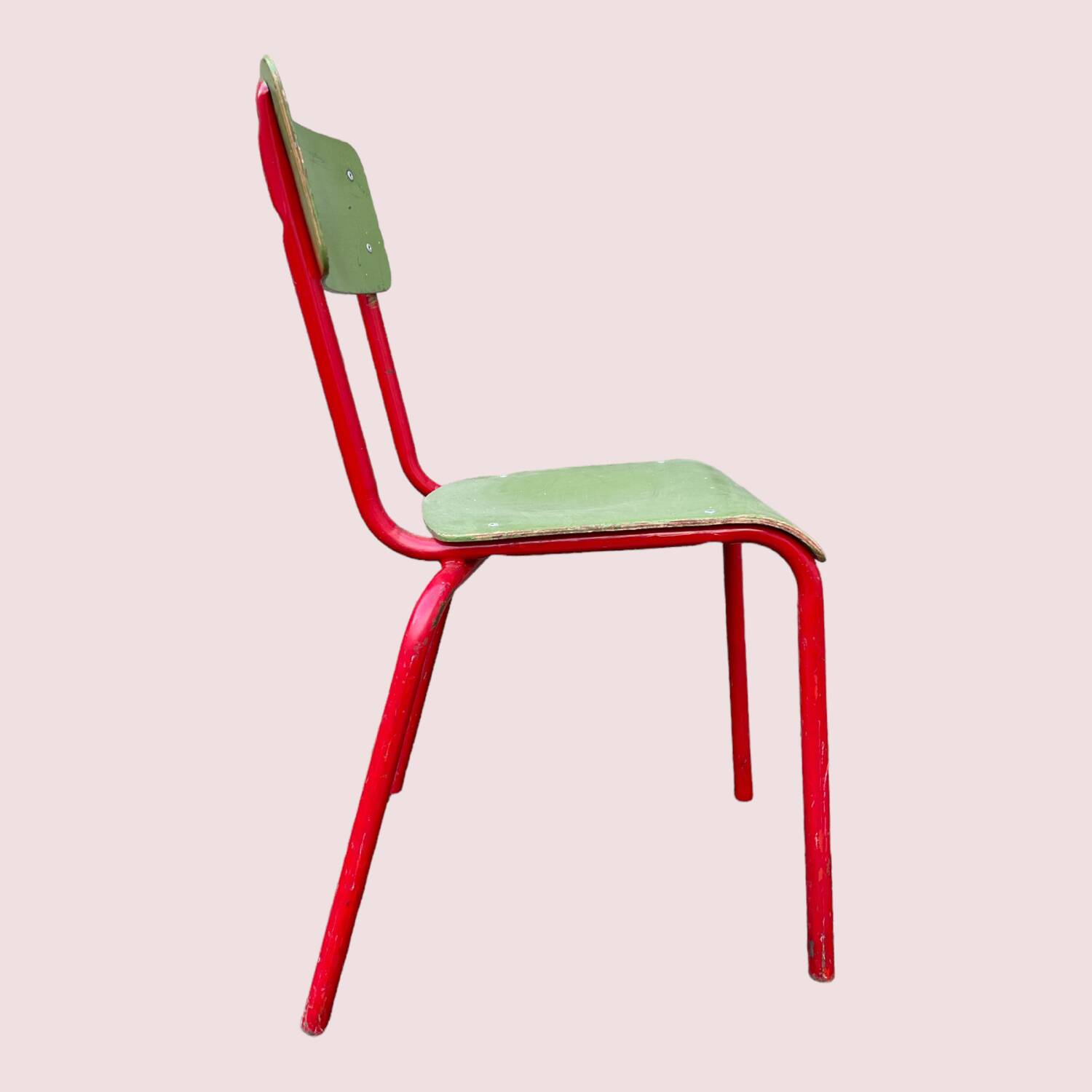 Small school desk and vintage chair