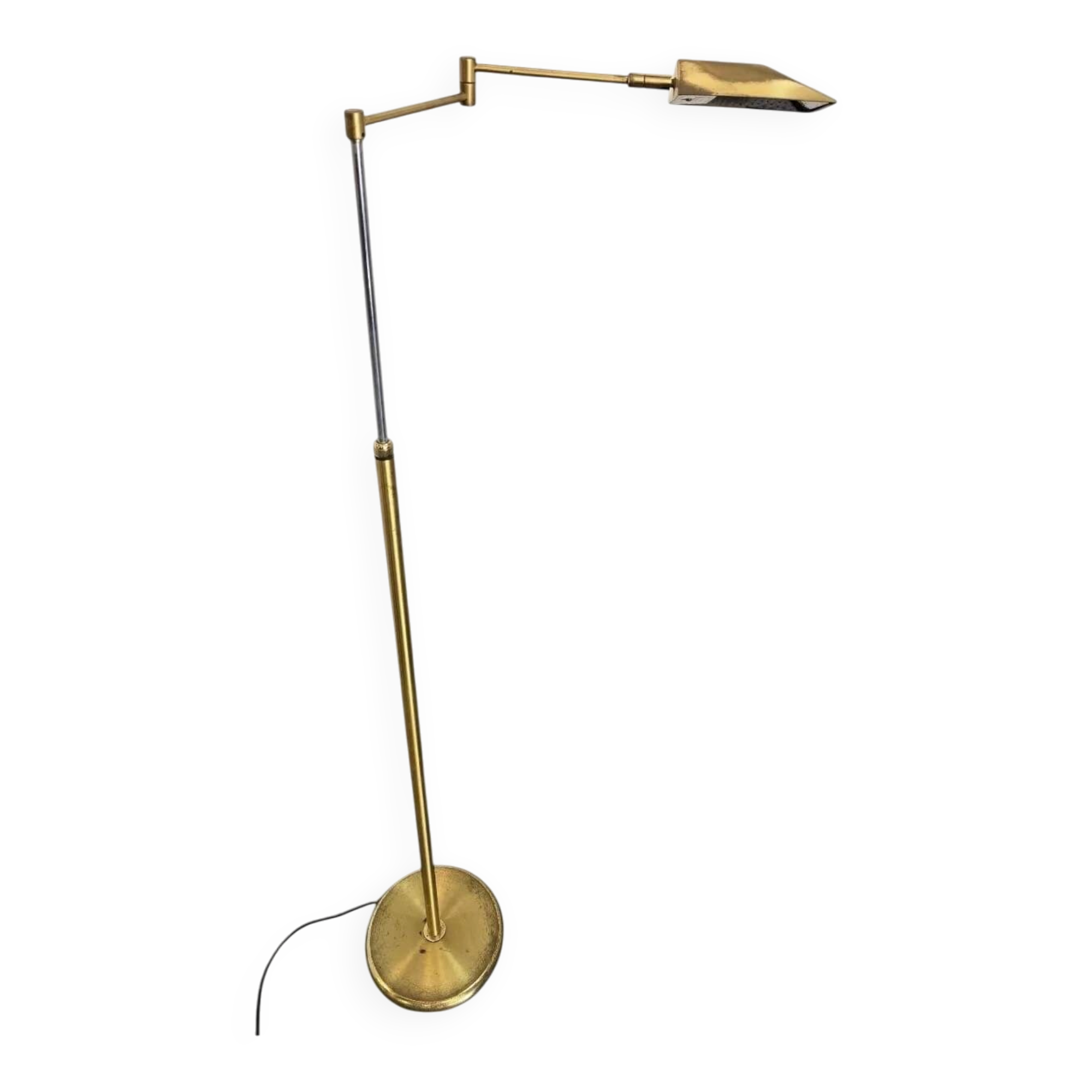 Italian articulated brass reading lamp – Tagliabue & Portonaro – 1980s-1990s