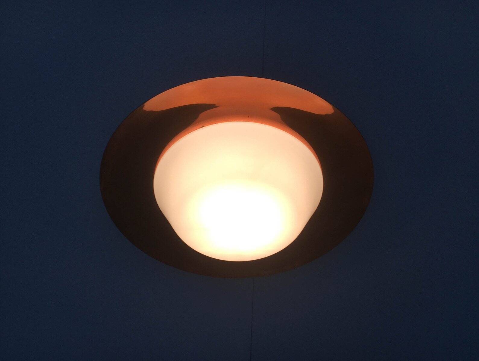 Mid-Century Copper Ceiling Lamp by BUR, Bünte & Remmler