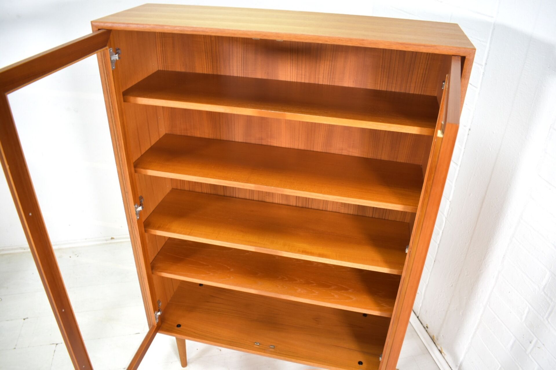Display cabinet by WK Möbel showcase 1970s Vintage Teak