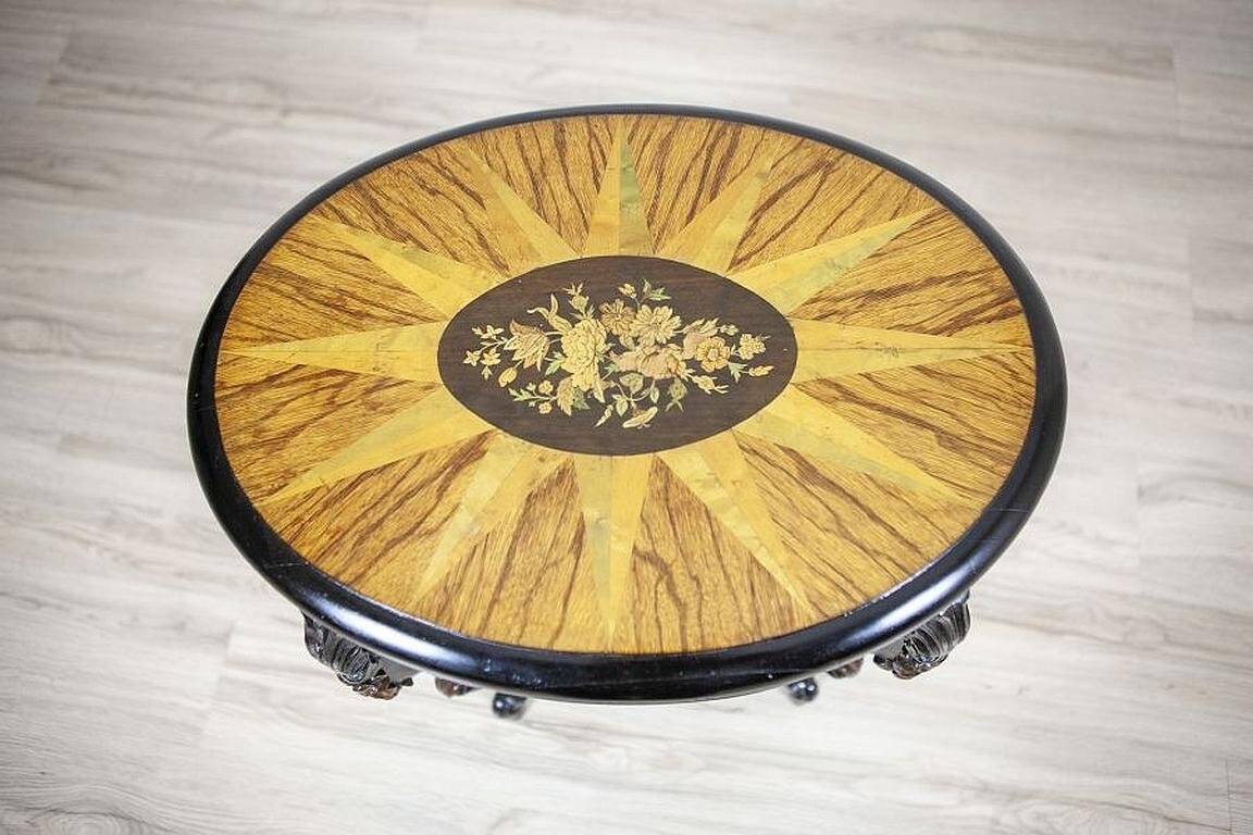 Inlaid Sewing Table in Various Woods, 1890s