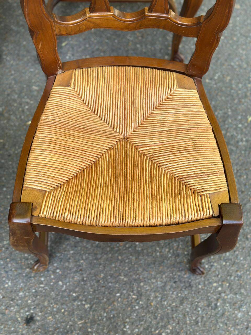 6 dining chairs in Louis XV style from the 1970s.