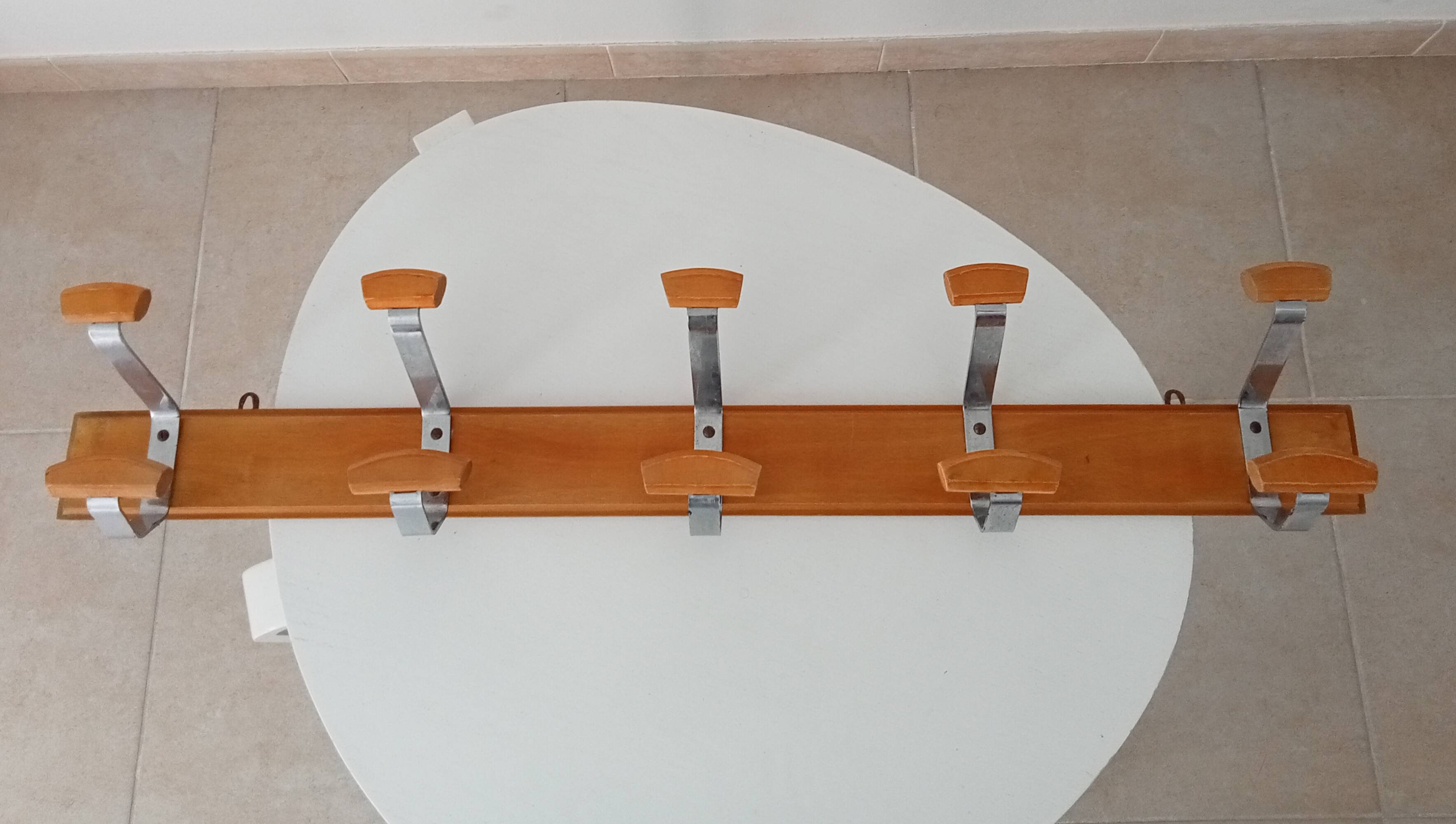 Vintage wall coat rack from the 60s/70s