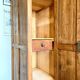 Parisian wardrobe 2 dark wood doors - 5 shelves, 1 drawer and 1 wardrobe