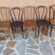 Suite of 6 mismatched bistro chairs Thonet and J&J kohn 1920