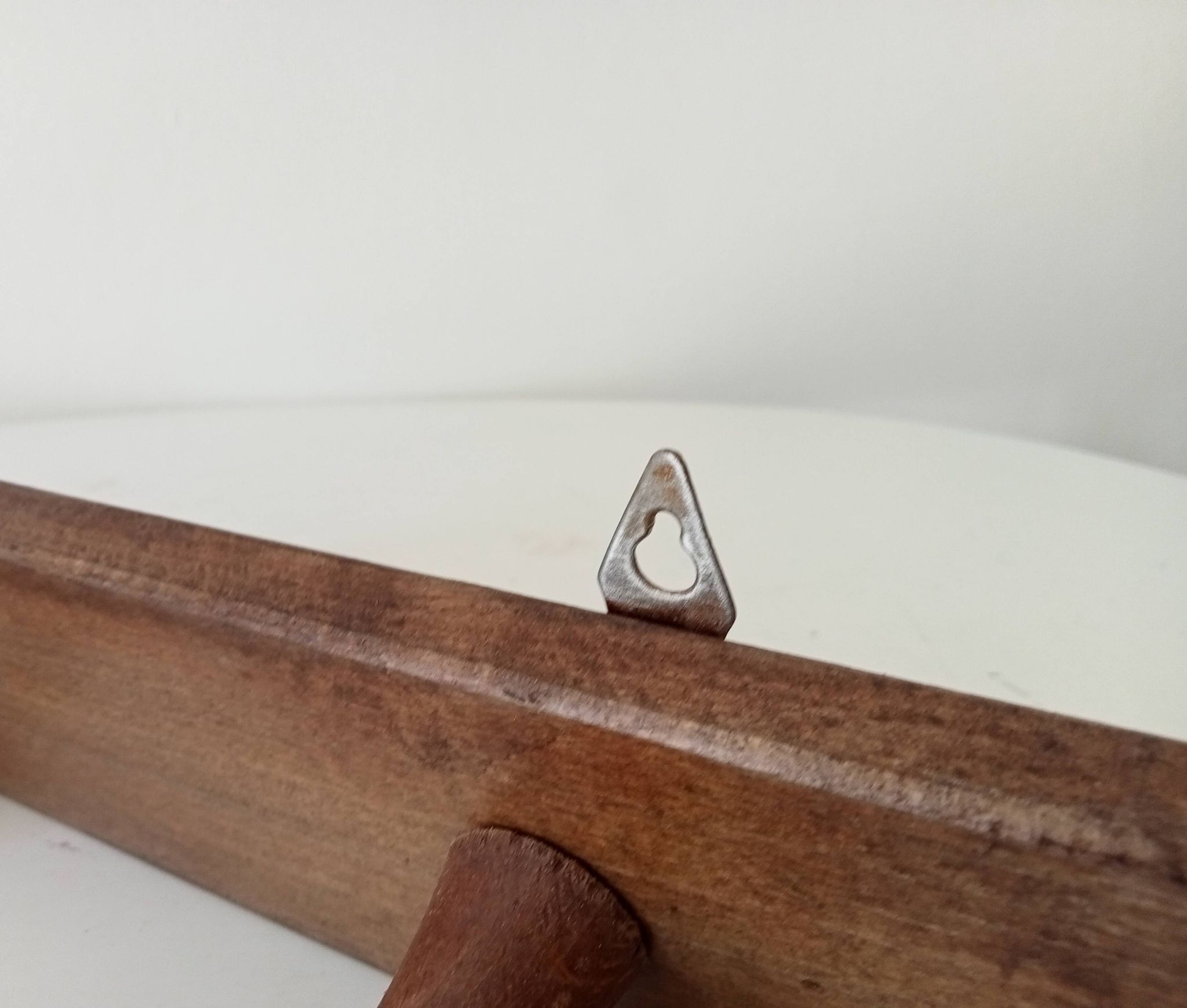 Vintage wooden wall coat rack
