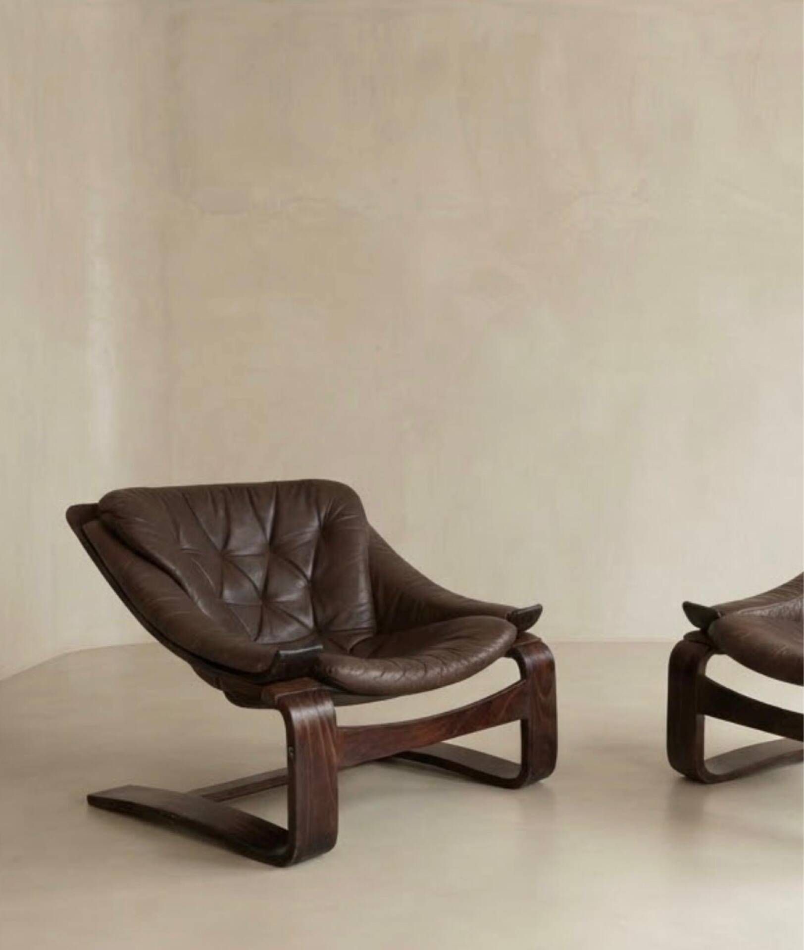 Fauteuil lounge scandinave Nelo Kroken mid-century