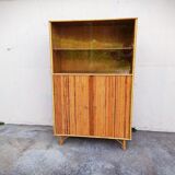 Rattan glazed bookcase