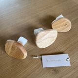 Solid oak coat hooks