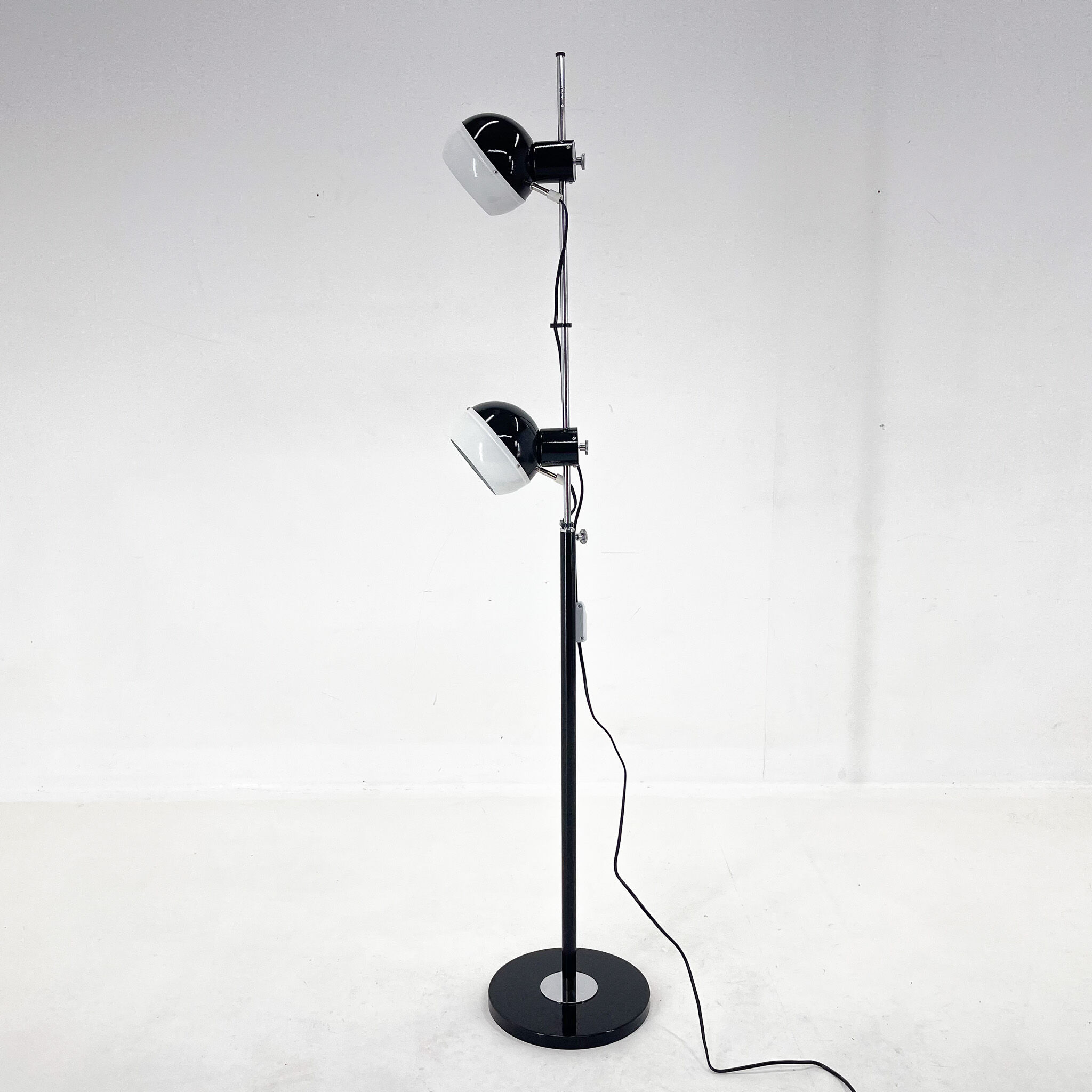 Adjustable Magnetic Floor Lamp, Restored, Czechoslovakia