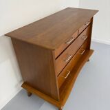 Ancienne commode vintage design français des années 50 pieds compas