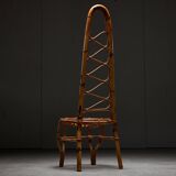 High Back Bamboo Chair, 1960s
