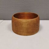 Large Danish bowl in turned ash wood 1970s.