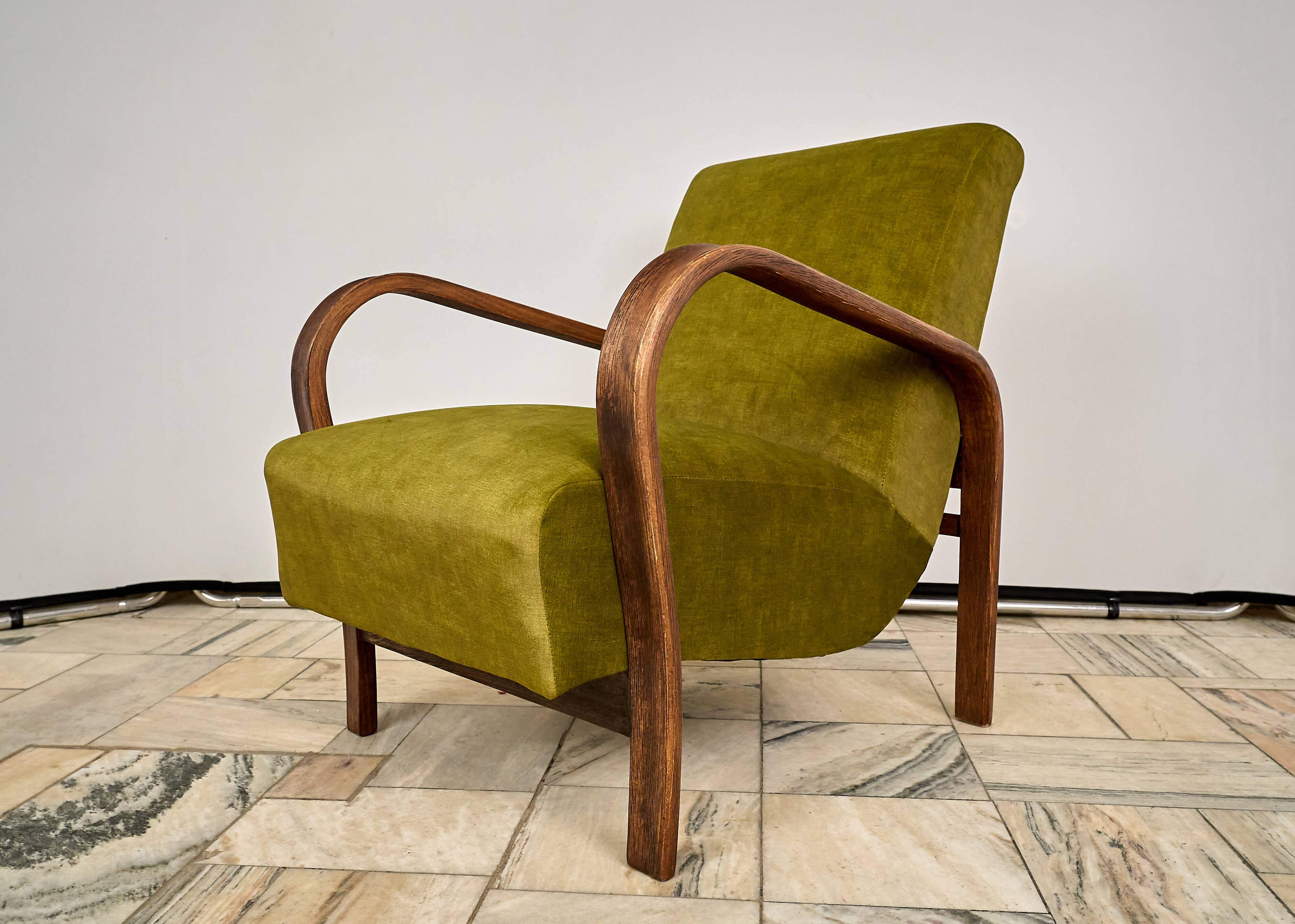 Armchair designed by K. Kozelka and A. Kropacek, Interier Praha, Czechoslov