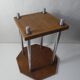 Table d'appoint design scandinave teck et acier chromé vintage