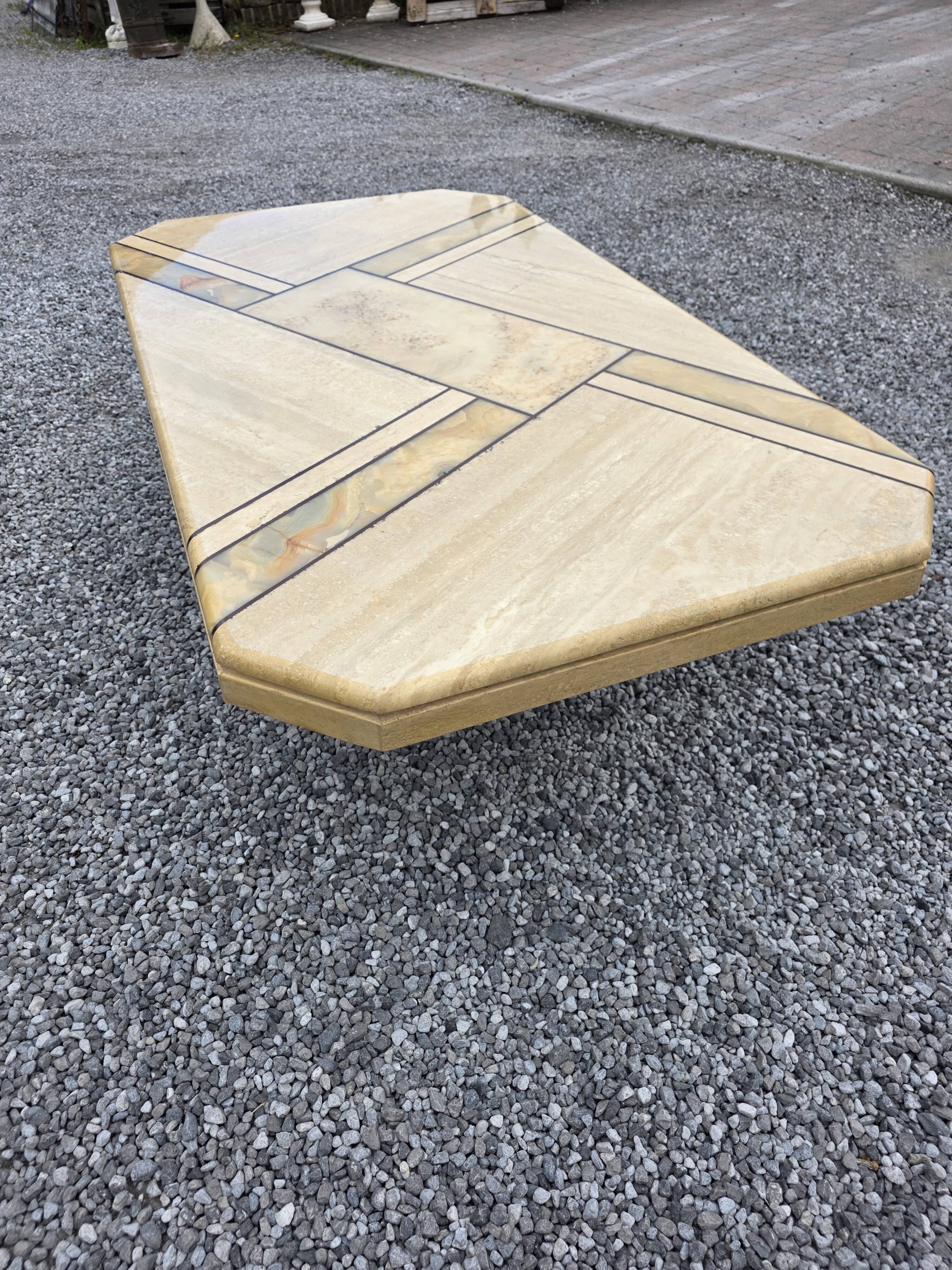 Travertine coffee table from the 70s/80s.