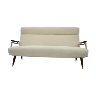 Canapé Danemark années 1960 bouclé beige
