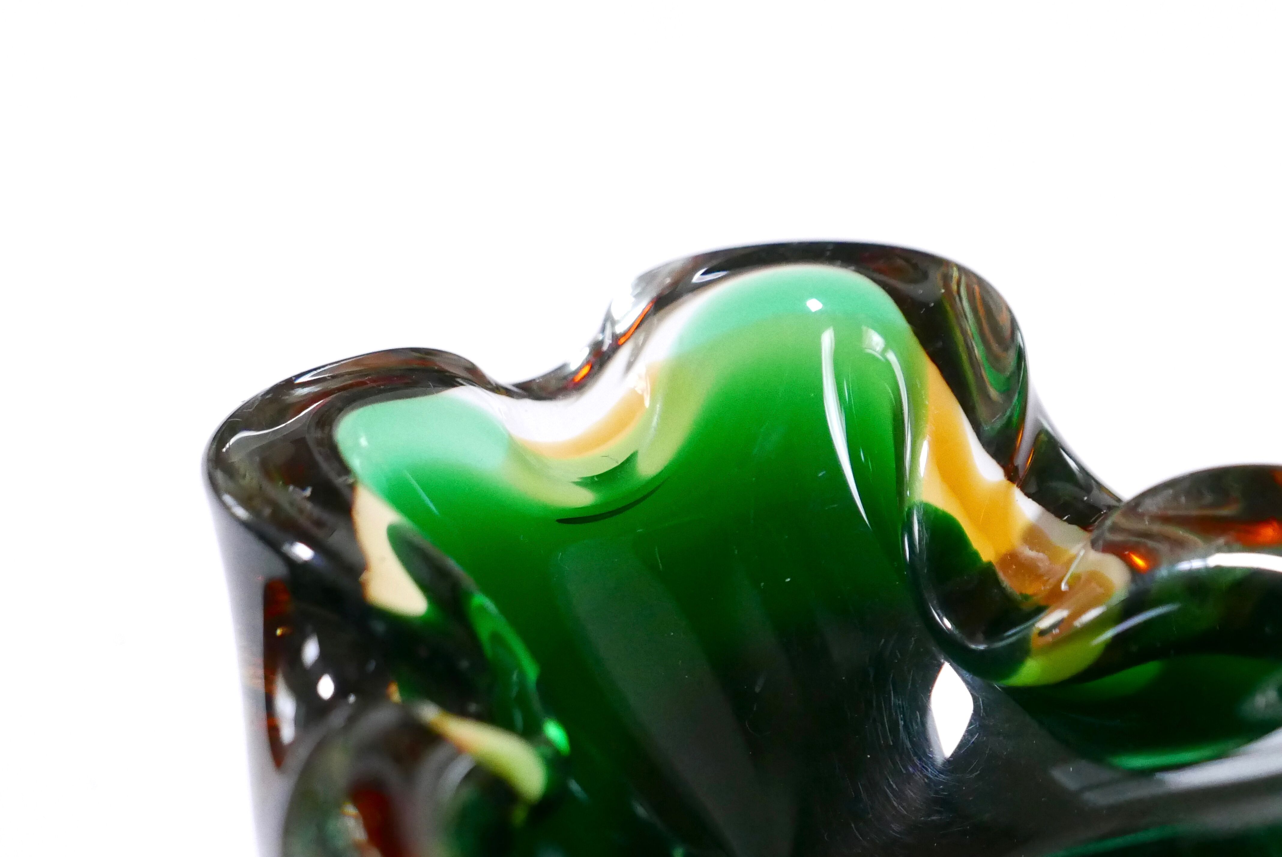 Cendrier Murano en verre années 50