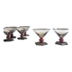 Verres à pied Art Deco verre de Murano