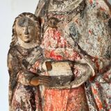 Saint Anne teaching in polychrome wood 16th century