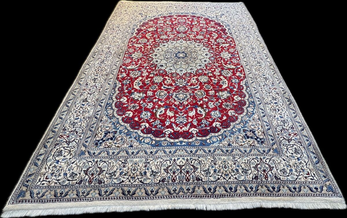 Persian Nain carpet wool and silk 300x200 cm