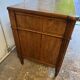 18th-century antique chest of drawers from the Louis XVI period in blonde walnut.
