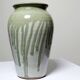 Wabi-Sabi Modernist Vase, Handcrafted Stoneware with Vintage Ash Glaze
