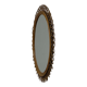 Large mirror from the 1950s. Made of bamboo. Vintage design in the Bonacina style.