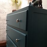 Vintage 30s dresser peacock blue