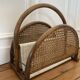 Review door in canning rattan and fabrics