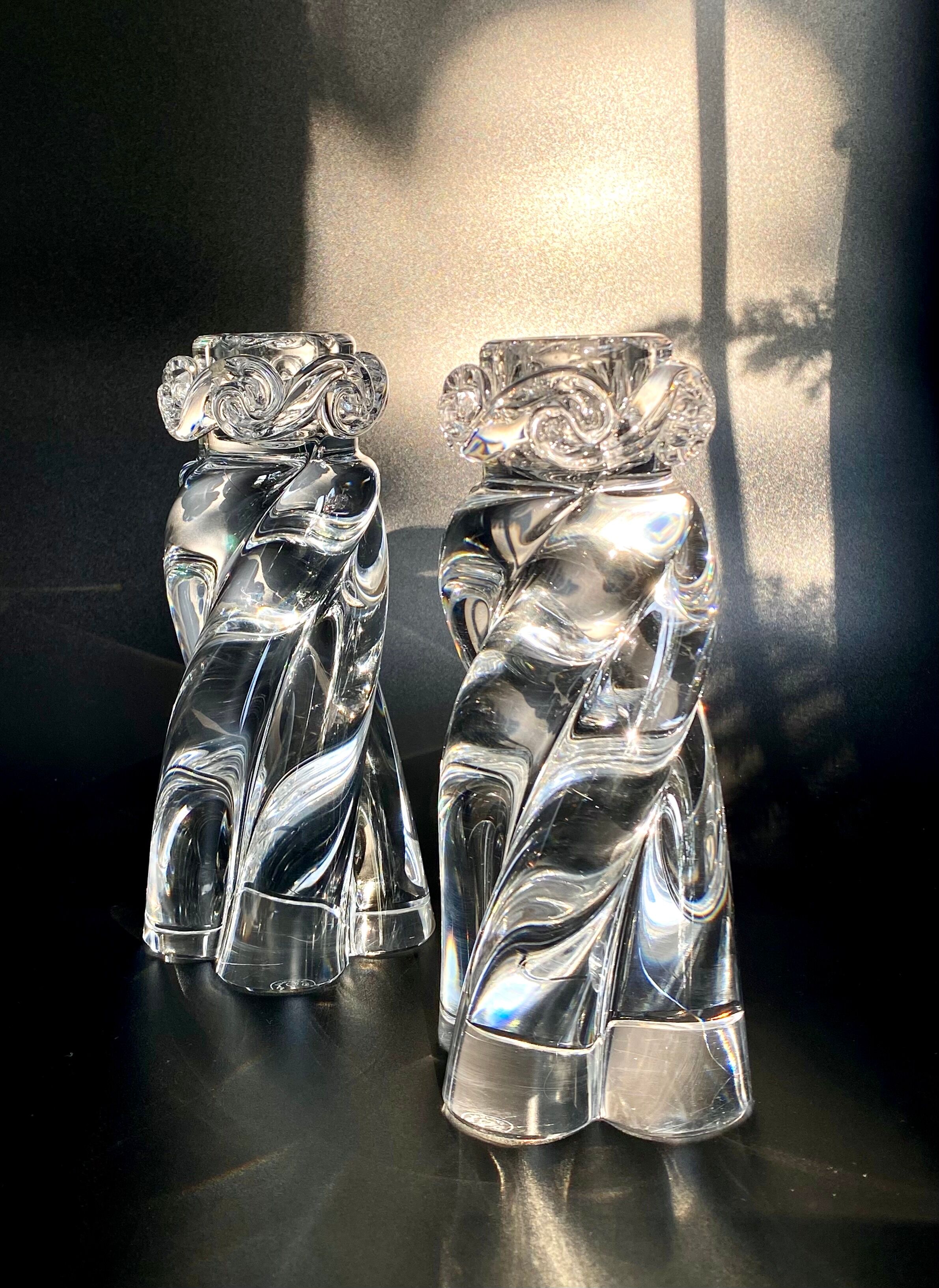 Pair of candlesticks Baccarat Aladin model