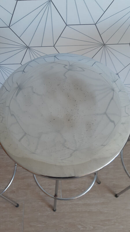 Series of 4 nuta chrome stools