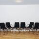 Mid-Century Conference Chairs "Comet" by Gunilla Allard for Lammhults, Sweden, 1990s, Set of 8