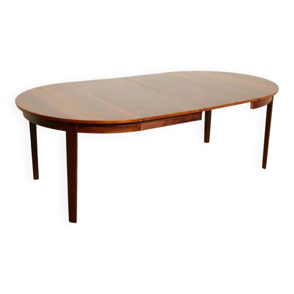 Table à manger ronde vintage extensible Bois de rose — Beyit