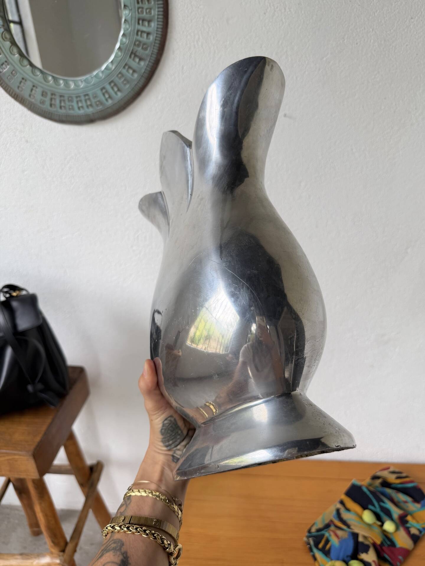 Aluminium fountain vase