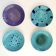 Set of Four Turquoise Earthenware Vide-Poche / Decorative Plates by Albisola