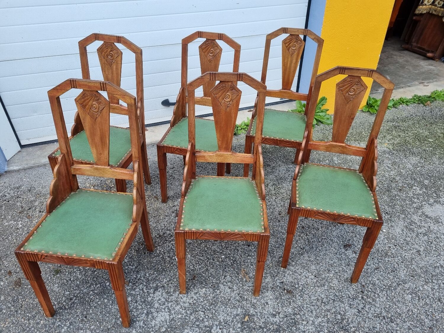 6 Art Nouveau chairs 1910
