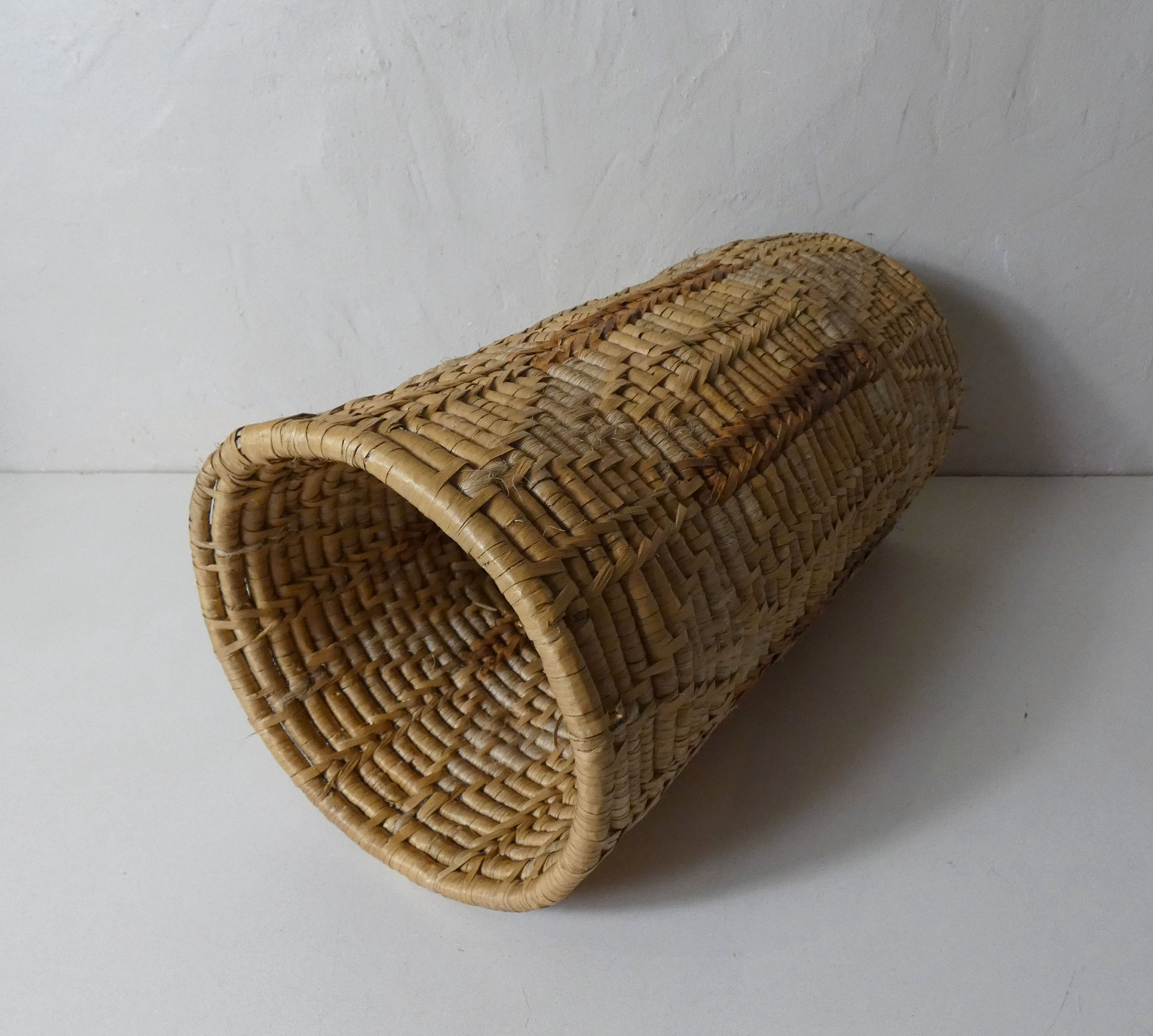 Vintage rattan umbrella holder