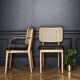 Black light wood canning chair without armrests Red Edition