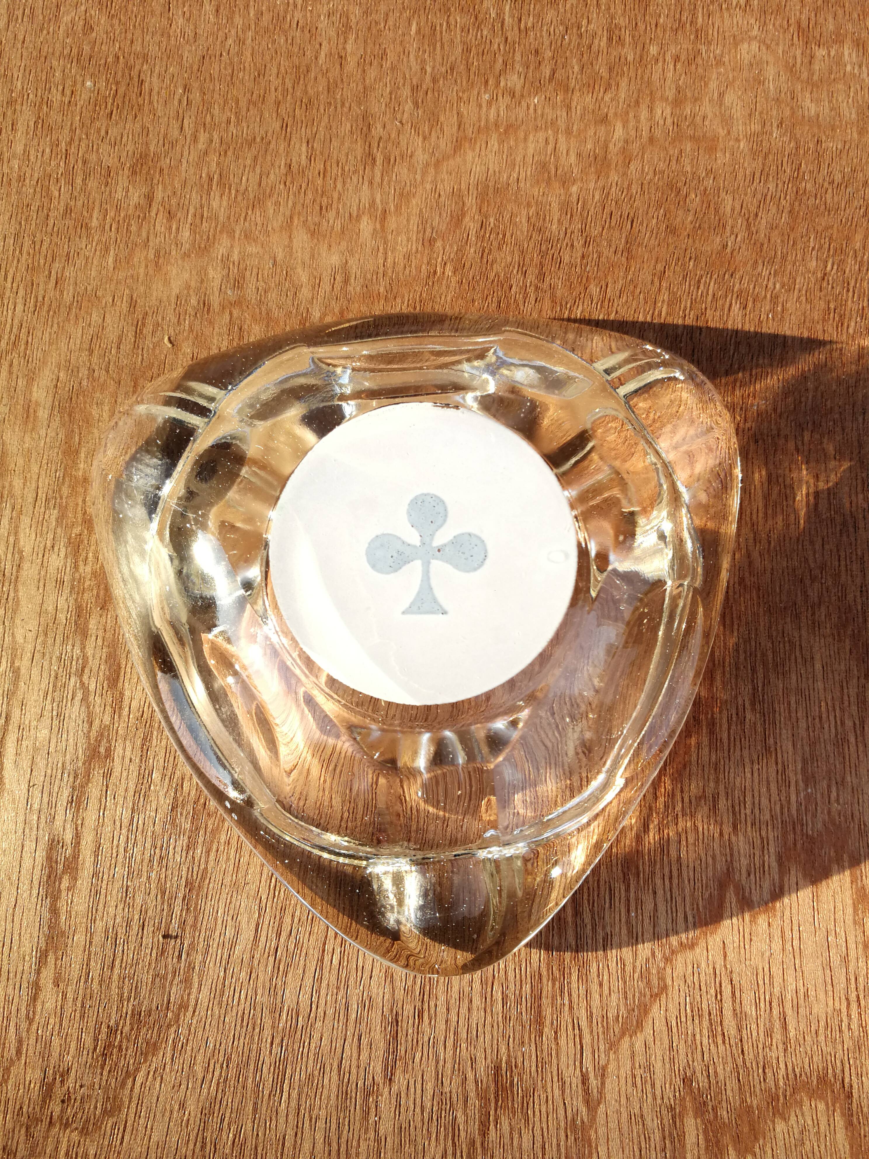 Set of 2 glass advertising ashtrays