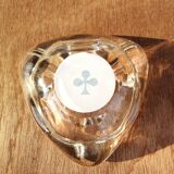 Set of 2 glass advertising ashtrays