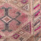 Vintage turkish  tribal runner 390x83 cm veg dye wool rug tribal, handmade