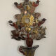 Antique wall candle holder, folk art
