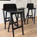 Set of 4 solid beech stools